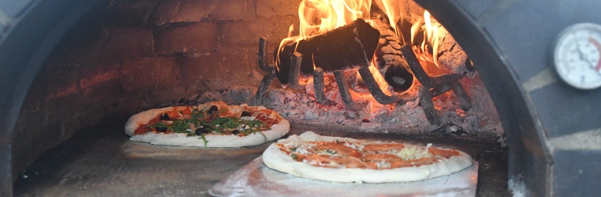 Wood fire pizzas at Isle of Wight Airport Sandown