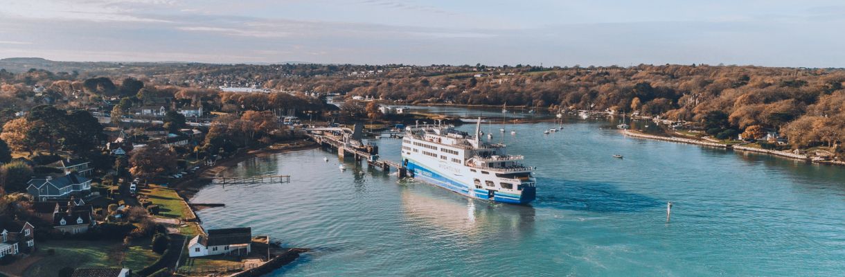 Wightlink ferry at Yarmouth on the Isle of Wight