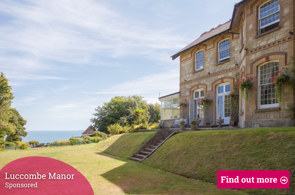 View of sea view within the grounds of Luccombe Manor, Isle of Wight