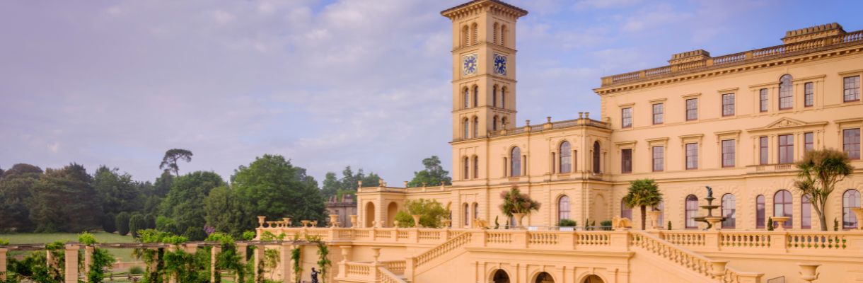 Exterior view of Osborne House on the Isle of Wight