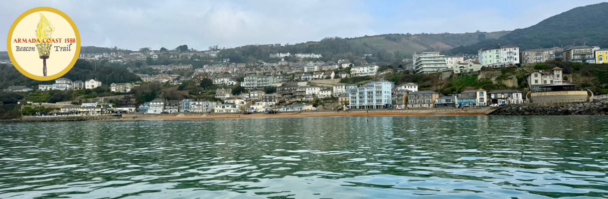 View of Ventnor from the sea on the Isle of Wight