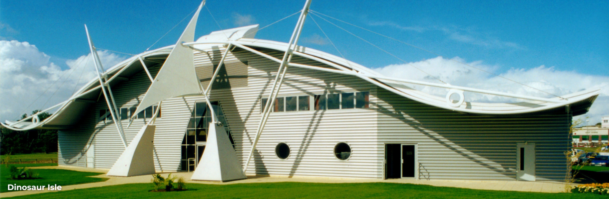 Outside view of Dinosaur Isle on on the Isle of Wight