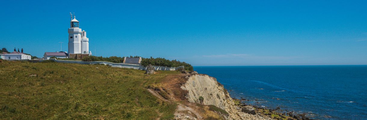 View of St Catherine's Lighthouse on the Isle of Wight